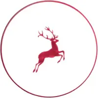 Gmundner Keramik Bordeauxr. Hirsch, Dessertteller Cup (Ø 20cm)