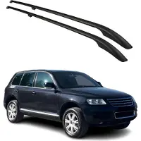Omtec Dachreling 7527933B Fahrzeugdach beidseitig für VW Touareg (7LA, 7L6, 7L7) Aluminium