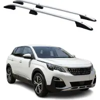 Omtec Dachreling Dachgepäckträger für Peugeot 3008 2013-2016 Aluminium Silber 2x