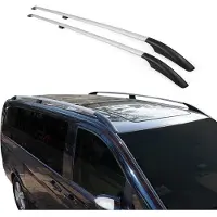 Omtec Dachreling Dachgepäckträger für VW Caddy 2015-2020 L1 Kurzer Alu Grau
