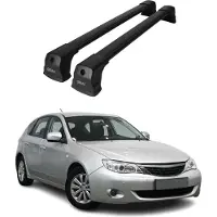 Omtec 6816913B Dachreling Dachträger Aluminium 75 kg Max für SUBARU IMPREZA Schrägheck (GR, GH, G3) IMPREZA Schrägheck