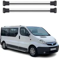 Omtec 6121928 Dachreling Dachträger Aluminium für OPEL Corsa D Schrägheck (S07) Vivaro A Kastenwagen (X83) Vivaro A Combi (X83) für RENAULT für NISSAN