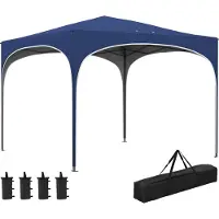 SUGIFT Faltpavillon 3x3 höhenverstellbar Metallstützen robuste Plane inkl Tragetasche