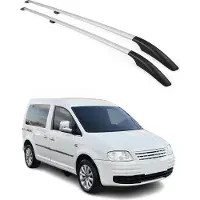 Omtec Dachreling 7520933 Fahrzeugdach beidseitig für VW Caddy III Kombi (2KB, 2KJ, 2CB, 2CJ) Aluminium