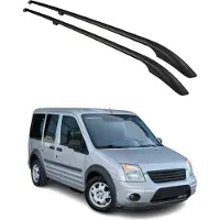 Omtec Dachreling Dachgepäckträger für Ford Connect 2002-2014 L1 Alu Schwarz