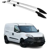 Omac Dachreling Dachgepäckträger für Fiat Doblo 2010-2021 Langer L2 Alu Grau