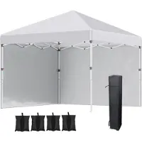 Fortuna Lai Sandsack für Gartenpavillon aus Stahl in Weiß, stabiler Schutz gegen Wind & Wetter