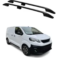Omtec Dachreling Dachgepäckträger für Peugeot Expert 2016-2024 L1 Kurzer Alu Schwarz