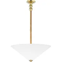 Casa Padrino Luxus Hängeleuchte Antik Messing / Weiß Ø 61 x H. 57-126 cm - Hängelampe mit rundem Glas Lampenschirm