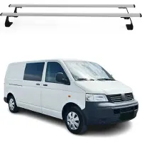 Omtec 7522910-2 Dachreling Dachträger Metall für VW Transporter V Bus (7HB, 7HJ, 7EB, 7EJ, 7EF, 7EG, 7HF, 7EC) Transporter V Kastenwagen für OPEL