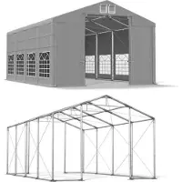 Das Company 8x8 graue Party Zelt WINTER PLUS ISD