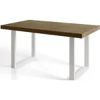 Alpi Möbel Esstisch Ausziehbar Loft-U, Moderner Wohnzimmertisch 160-260x90x77 cm, Lefkas mit Metallbeinen in Weiß