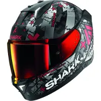 Shark SKWAL i3 Hellcat Mat Schwarz Chrom Rot KUR Integralhelm Größe L