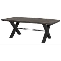 MASSIVMOEBEL24.DE MASSIVMOEBEL24 Esstisch Akazie 240x110x76 grau lackiert IRON LABEL #178