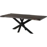 MASSIVMOEBEL24.DE MASSIVMOEBEL24 Baumtisch Mango 200x100x79 grau lackiert / Mikado-Beine anthrazit matt FREEFORM 5