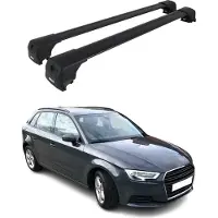 Omac Dachträger Grundtäger für Audi A3 8V Sportback 2012-2020 75kg Alu Schwarz 2 tlg