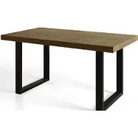 Alpi Möbel Alpi Moebel, Rechteckig Esstisch Loft-U, Ausziehbarer Tish 180-280x90x77 cm, Lefkas mit Schwarz Metallbeinen