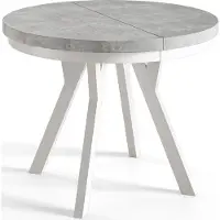 Alpi Möbel Esstisch Rund Evo, Moderner Esstich Ausziehbar, Tisch mit Stabile Konstruktion, Durchmesser 80 - 130 cm, Farbe Graphit