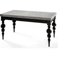 Alpi Möbel Rechteckiger Esstisch Ausziehbar Lena, Moderner Wohnzimmertisch 170-250x90x78,5 cm, Grau mit Tischbeinen in Farbe Schwarz