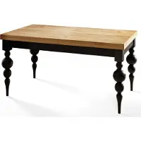 Alpi Möbel Rechteckiger Esstisch Ausziehbar Lena, Moderner Wohnzimmertisch 140-180x80x78,5 cm, Craft mit Tischbeinen in Farbe Schwarz
