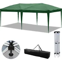 Aopunly Faltpavillon 3 x 6m Pop Up Pavillon Faltbar Gartenzelt, UV-Schutz 50+ Pavillons & Partyzelte ohn Seiten Grün