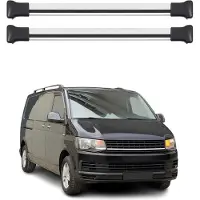 Omtec Dachträger für VW T6 T6.1 Transporter Multivan Caravelle 2015-24 75kg Grau 4 tlg