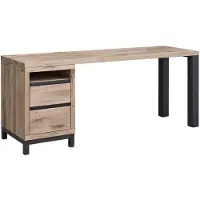 MASSIVMOEBEL24.DE MASSIVMOEBEL24 Schreibtisch Wildeiche 220x55x76 bianco geölt VILLANDERS #242
