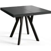 Alpi Möbel Quadratisch Esstisch Ausziehbar Rico, Moderner Wohnzimmertisch 110-210 cm, Solide Konstruktion und Holzbeine, Schwarz