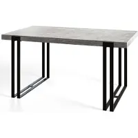 Alpi Möbel Alpi Moebel, Rechteckiger Esstisch Rosa, Modern Ausziehbarer Tisch 140-240x80x77 cm, Hellgrau mit Schwarz Metallbeinen