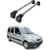 Omtec Dachträger Grundtäger für Renault Kangoo mk1 1997-2003 Pre-FL 75kg Alu Silber 2x