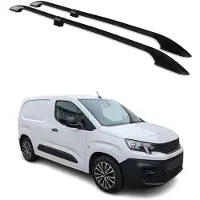 Omtec Dachreling Dachgepäckträger für Peugeot Partner 2018-2021 Kurzer Alu Schwarz