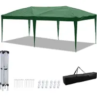 Jayseuw Faltpavillon Pavillons & Partyzelte 3x6m, Festzelt Gartenzelt für Garten Terrasse Feier Party, Wasserdich ohn Seiten Grün