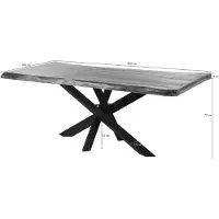 MASSIVMOEBEL24.DE MASSIVMOEBEL24 Baumtisch Mango 200x100x79 natur lackiert / Mikado-Beine anthrazit matt FREEFORM 5