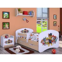 BDW Kinderbett Super Hunde, Babybett Kinderzimmer, Leichte Birne (Motiv 3), 190 x 90 cm