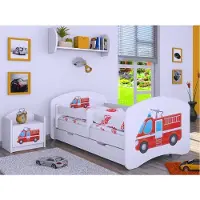 BDW , Kinderbett mit Matratze & Bettkasten, 160x80