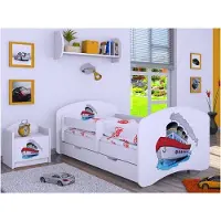 BDW , Kinderbett mit Matratze & Bettkasten, 140x70