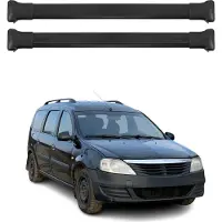Omac Dachträger Grundtäger für Dacia Logan MCV mk1 2006-2012 75kg Alu Schwarz 2 tlg