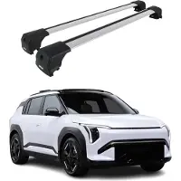 Omtec Dachträger Gepäckträger für Kia EV3 2024-2025 SUV Grundträger Alu Silber 2 tlg