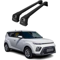 Omtec 4031913B Dachreling Dachträger Aluminium 75 kg Max für KIA Soul III (SK3)