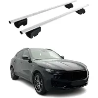 Omtec Dachträger Gepäckträger für Maserati Levante 2017-2025 ABE Alu Silber 2x