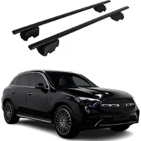Omtec Dachträger Grundtäger für Mercedes GLC X254 2022-2025 75kg Metall Schwarz 2 tlg