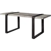 MASSIVMOEBEL24.DE MASSIVMOEBEL24 Esstisch Mango 170x90x76 grau lackiert HEAVY INDUSTRY #103