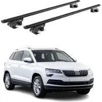 Aurilis Dachträger Gepäckträger für Skoda Karoq NU7 2018-2025 Alu Schwarz 2 tlg ABE
