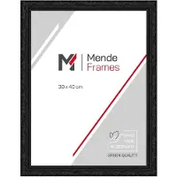 MendeFrames Barock Holzrahmen H530 schwarz 40x50 cm Museumsglas