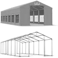 Das Company 5x12 graue Party Zelt WINTER ISD