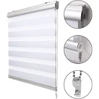 Sol Royal Doppelrollo SolDecor DK9, 90x160cm, Weiß – Klemmfix ohne Bohren