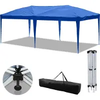 Aopunly Faltpavillon Pavillons & Partyzelte 3x6m, Festzelt Gartenzelt für Garten Terrasse Feier Party, Wasserdich ohn Seiten Blau