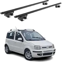 Aurilis Dachträger Gepäckträger für Fiat Panda III Cross 2014-2025 Alu Schwarz 2 tlg ABE