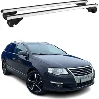 Omac Dachträger Grundtäger für VW Passat B6 Variant 2005-2010 75kg Alu Silber 2 tlg