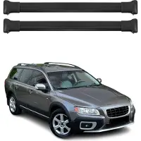 Omtec Dachträger Gepäckträger für Volvo XC70 2007-2016 Relingträger Alu Schwarz 2x